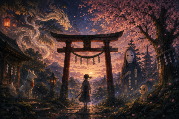 Lo shinto spiegato attraverso gli anime che molti conoscono.