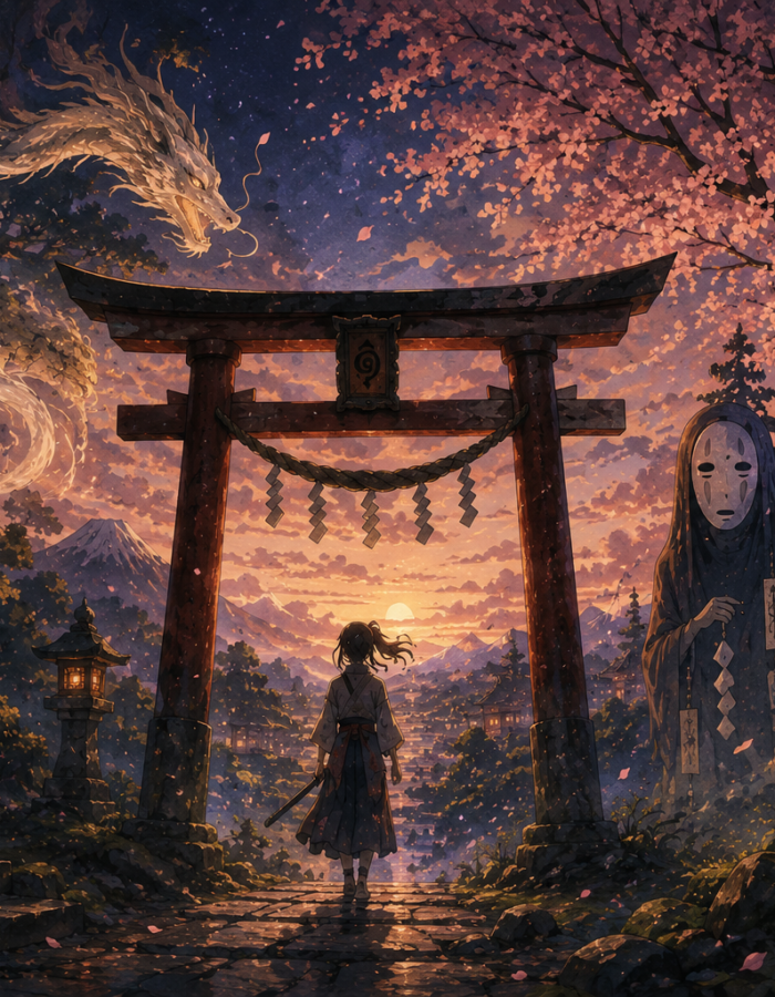 Lo shinto spiegato attraverso gli anime che molti conoscono.