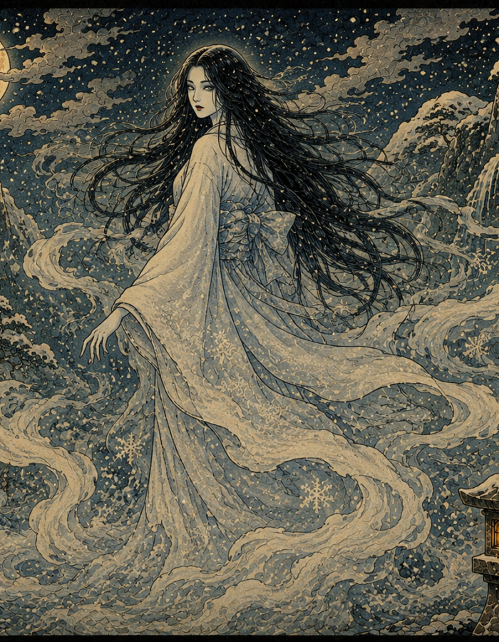 Yuki-onna: la Donna delle Nevi che Congela con un Soffio