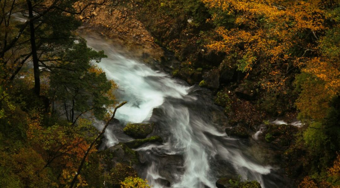 Cascata Kegon tra i colori autunnali di Nikkō