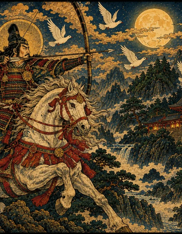Hachiman: il Dio della Guerra e degli Arcieri che Protegge il Giappone
