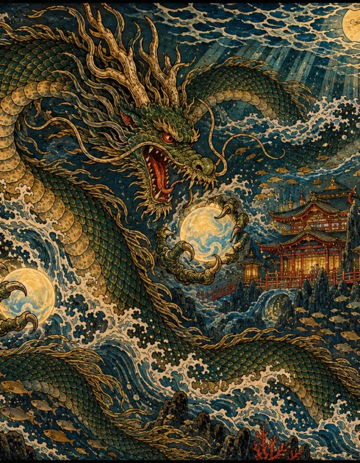 Ryūjin: il Dio Drago del Mare che Custodisce le Gemme delle Maree