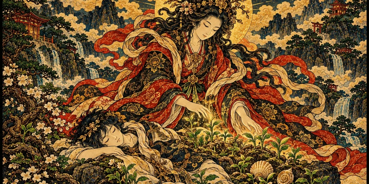 Kamimusubi: la Divina Generatrice che Restituì la Vita