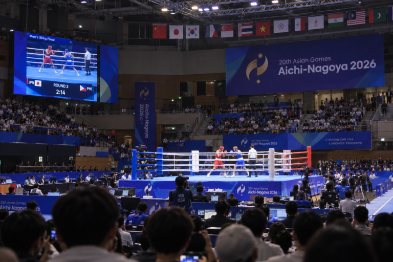 Rui Yamaguchi durante il torneo di pugilato dei Giochi Asiatici 2026